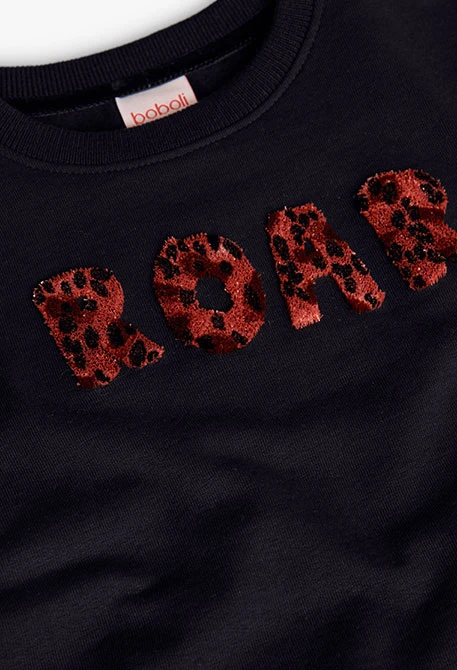 Girl´s black fleece sweatshirt