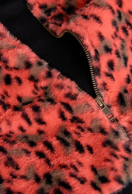 Veste fille maille imprimée orange