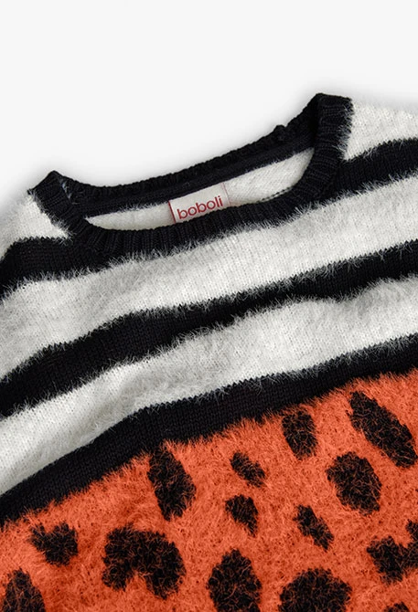 Girl´s animal print jumper