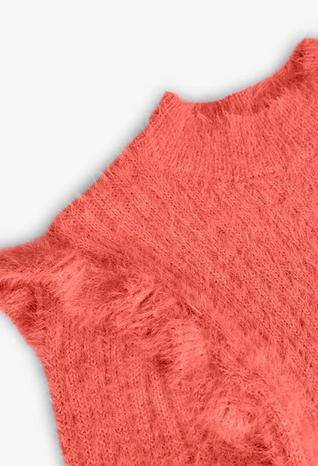 Pull-over fille orange