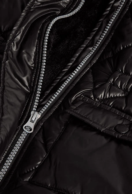 Parka nena teixit tècnic negre