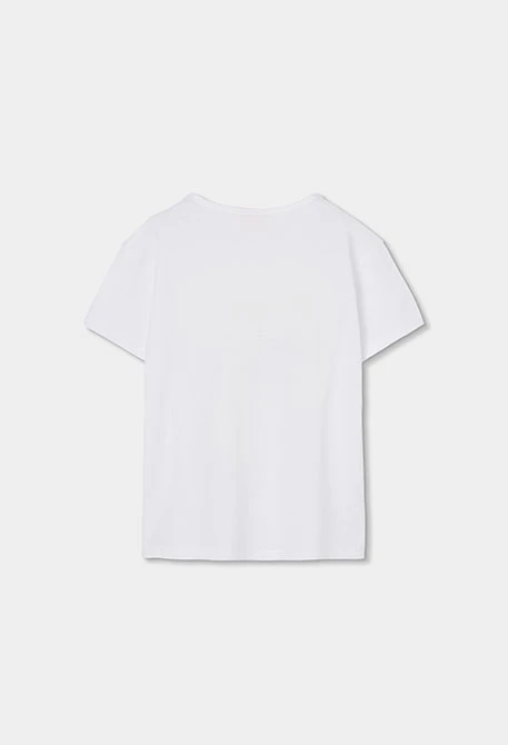 Camiseta niña con algodón blanco