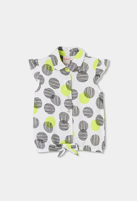 Camisa nena topos blancs