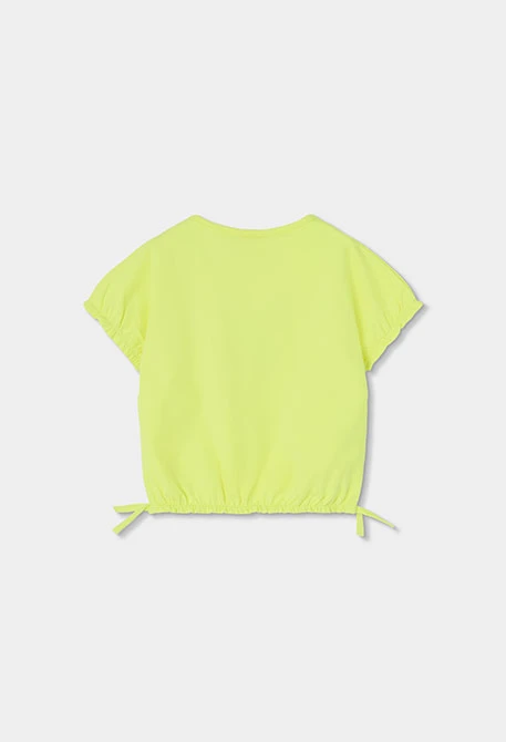 Maglietta bambina punto elastico verde