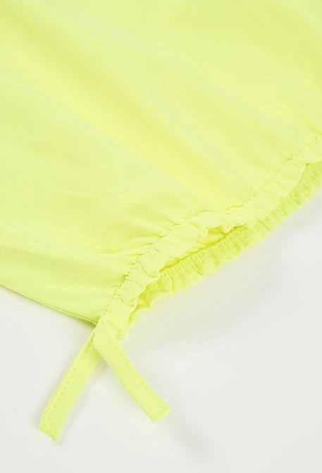 T-shirt fille en jersey élastique vert