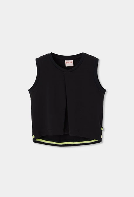 Camiseta menina algodão em preto