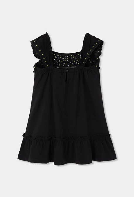 Black knit dress