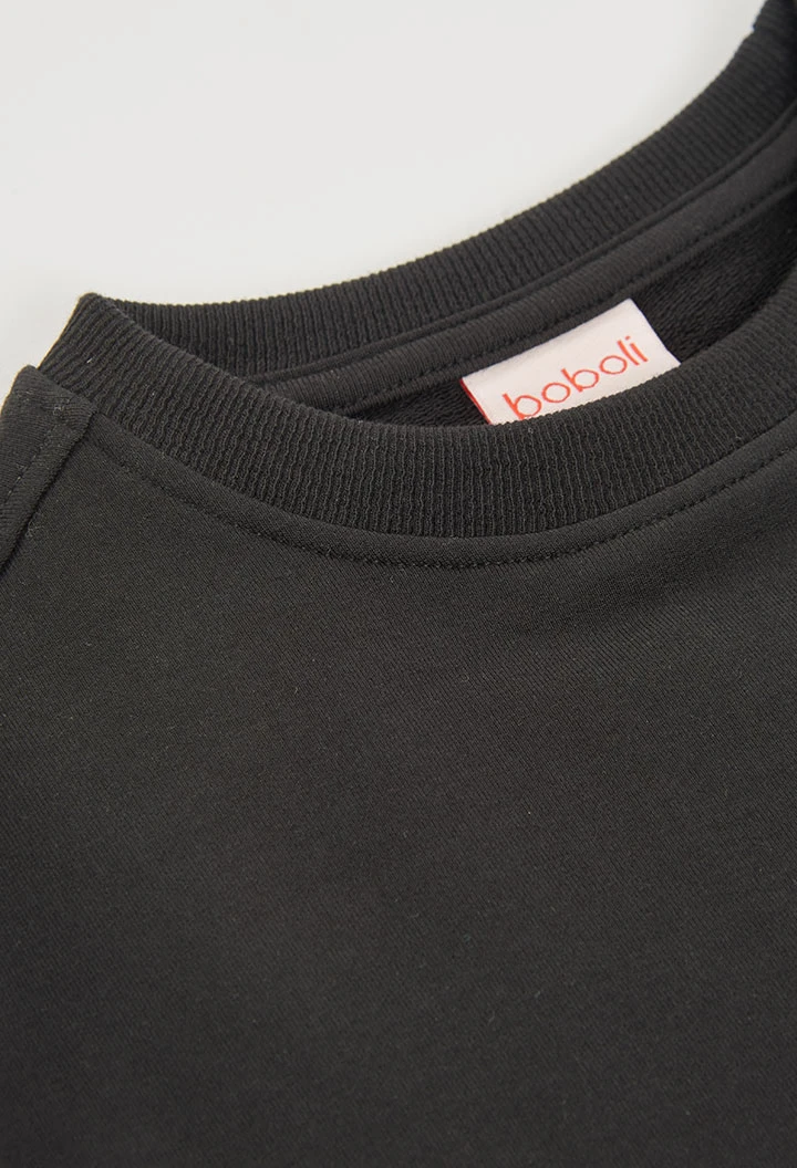 Sweatshirt noire pour fille