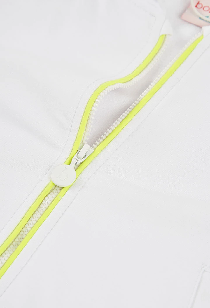 Veste fille polaire blanche