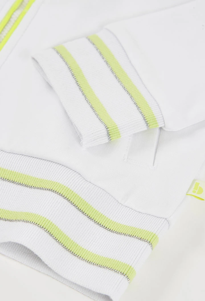 Veste fille polaire blanche