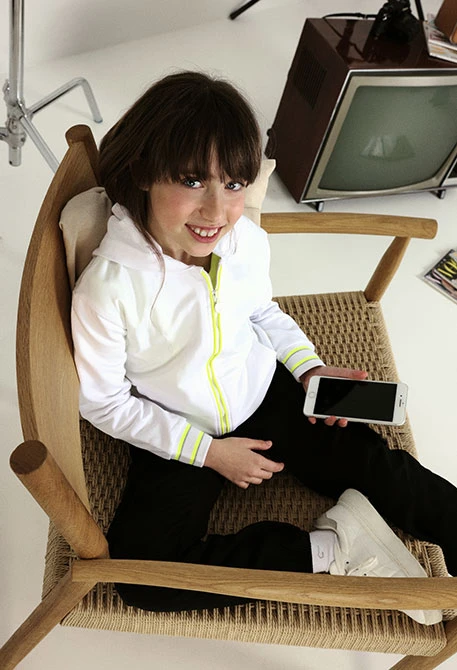 Girl?s white fleece jacket