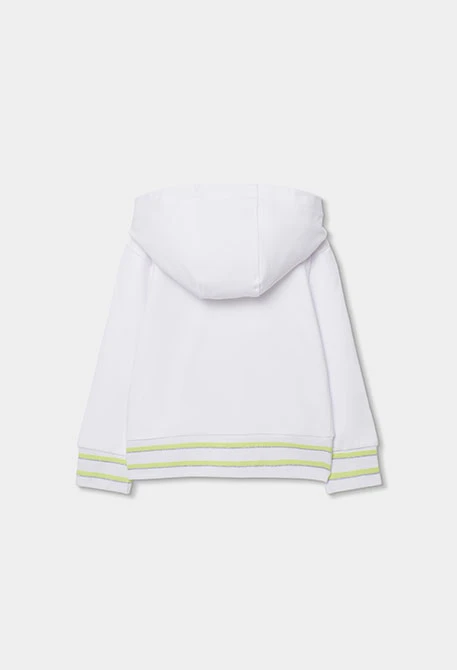 Chaqueta niña felpa blanca