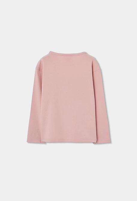 Maglietta bambina rosa stampa Positive Mood