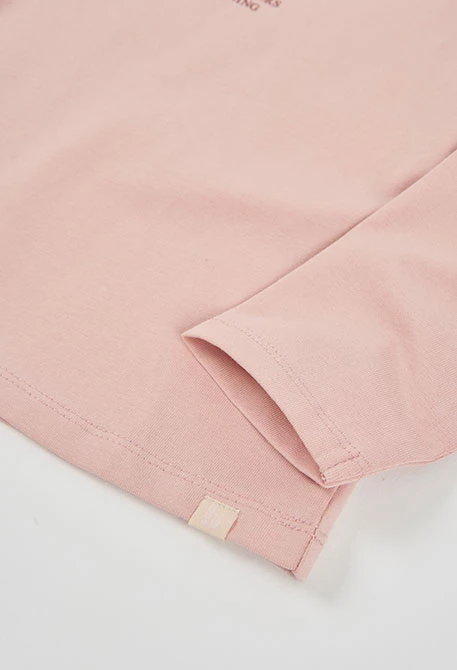 Mädchen-T-Shirt rosa mit „Positive Mood\"-Aufdruck