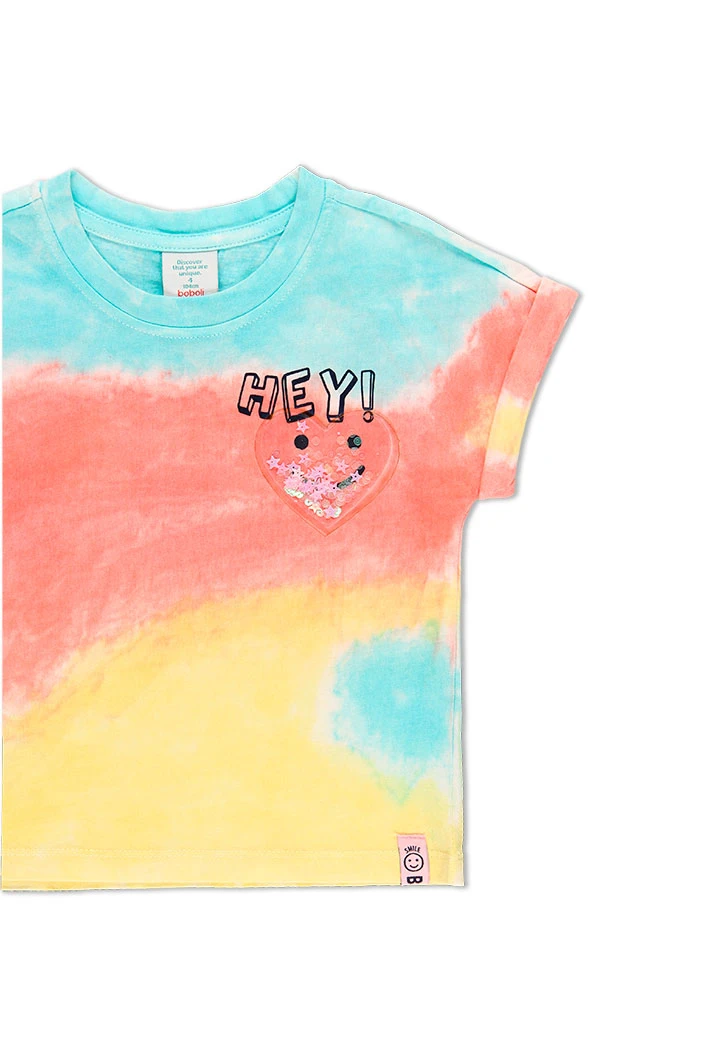 T-Shirt tricot teinte pour fille