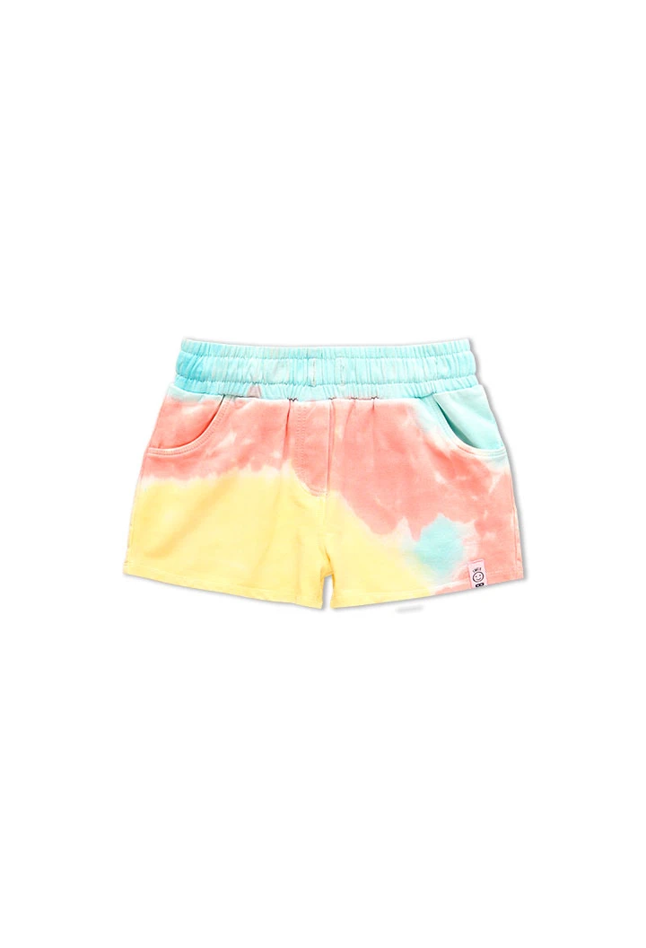 Short en molleton stretch teint pour fille