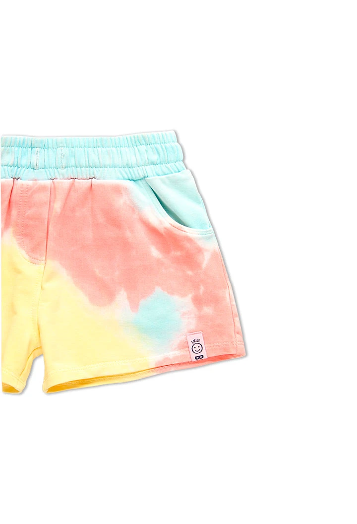 Short en molleton stretch teint pour fille