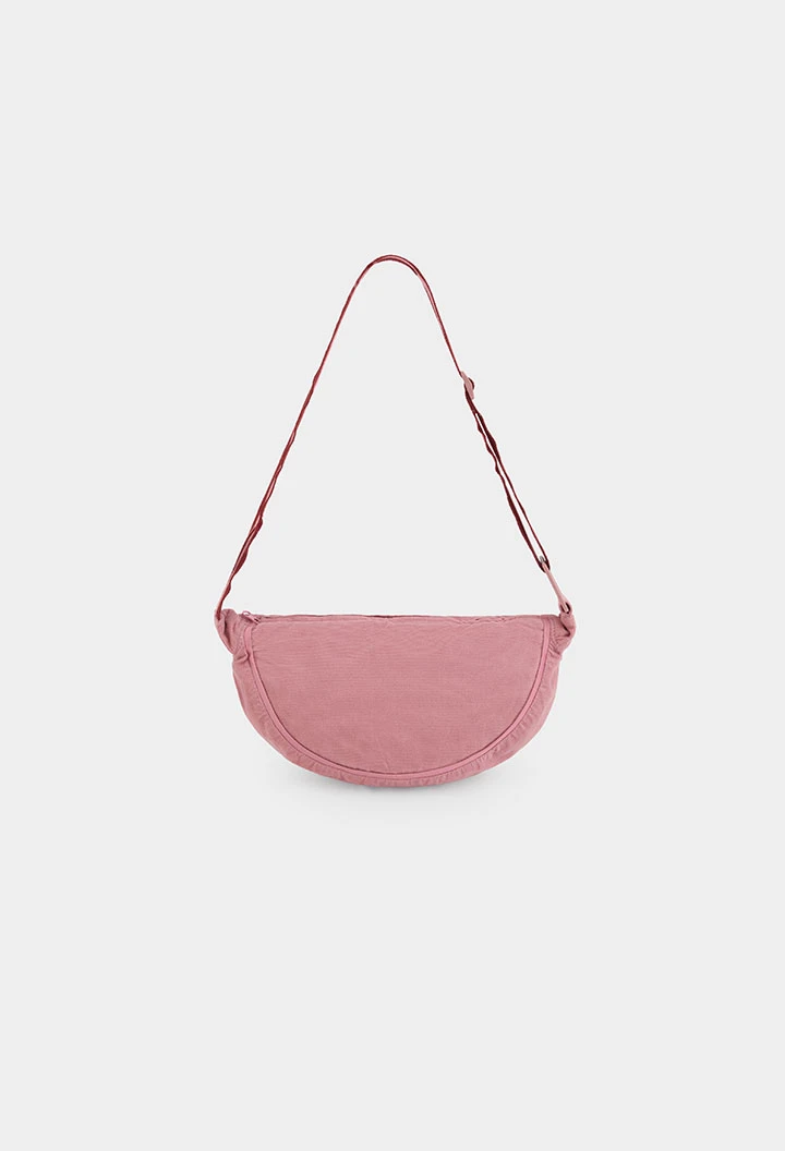 Pink corduroy crossbody bag