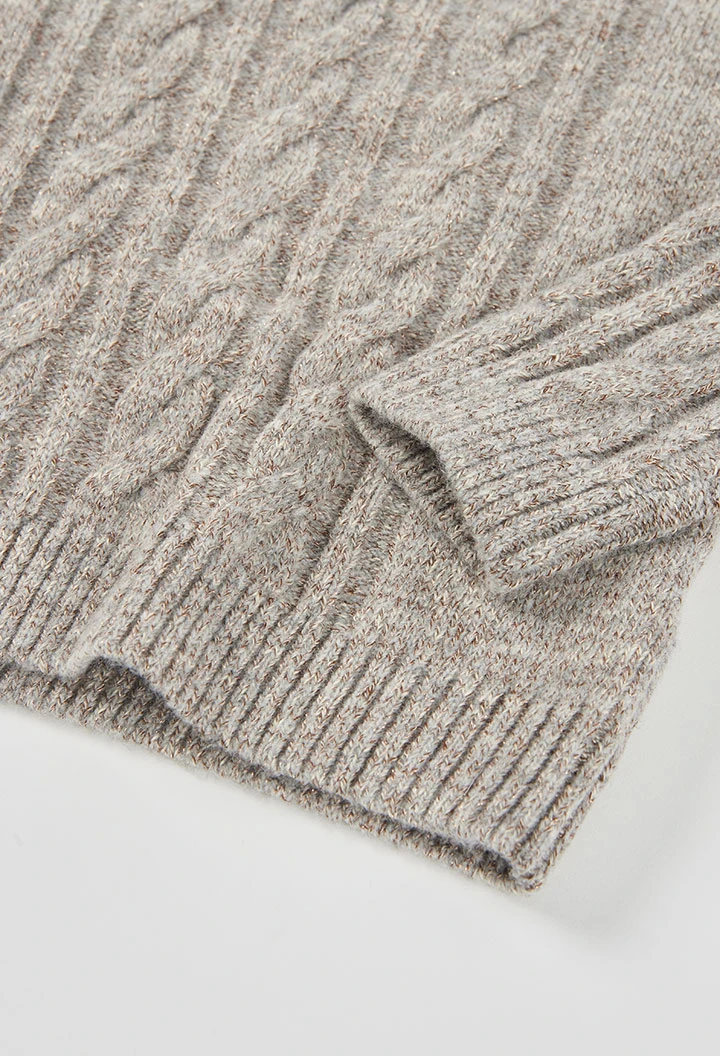 Camisola menina cru entrançado