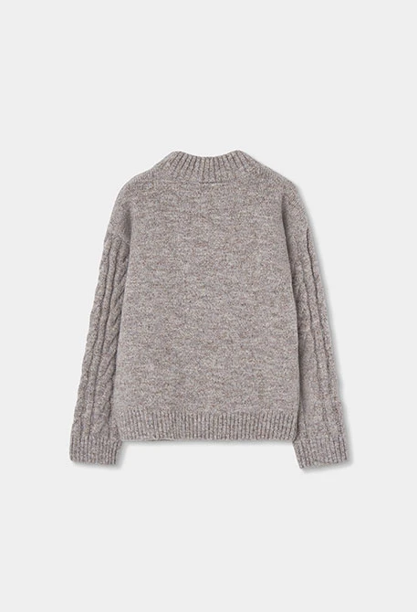 Camisola menina cru entrançado