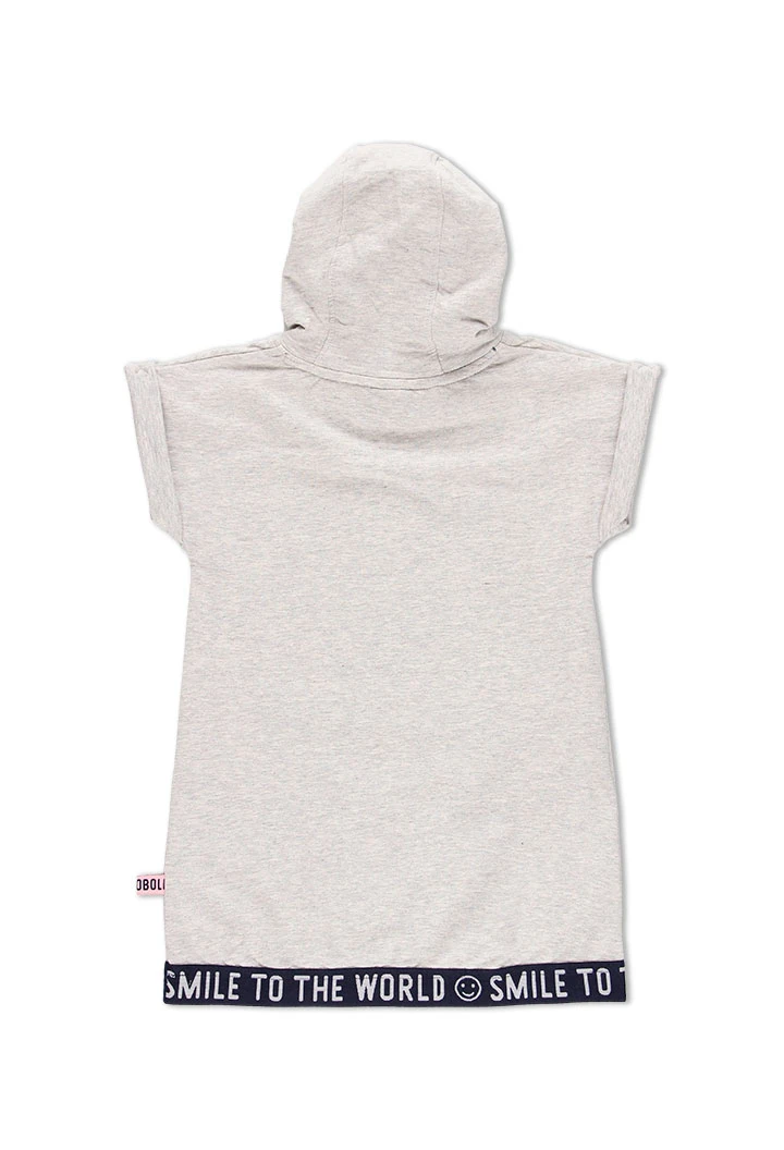 Robe en molleton à capuche pour fille