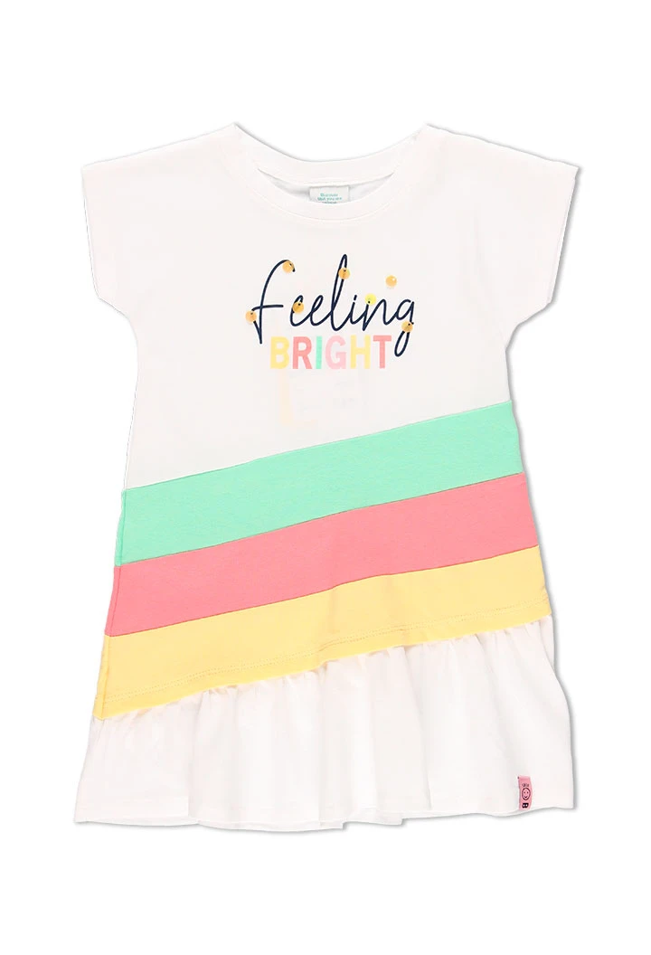 Robe avec bandes pour fille