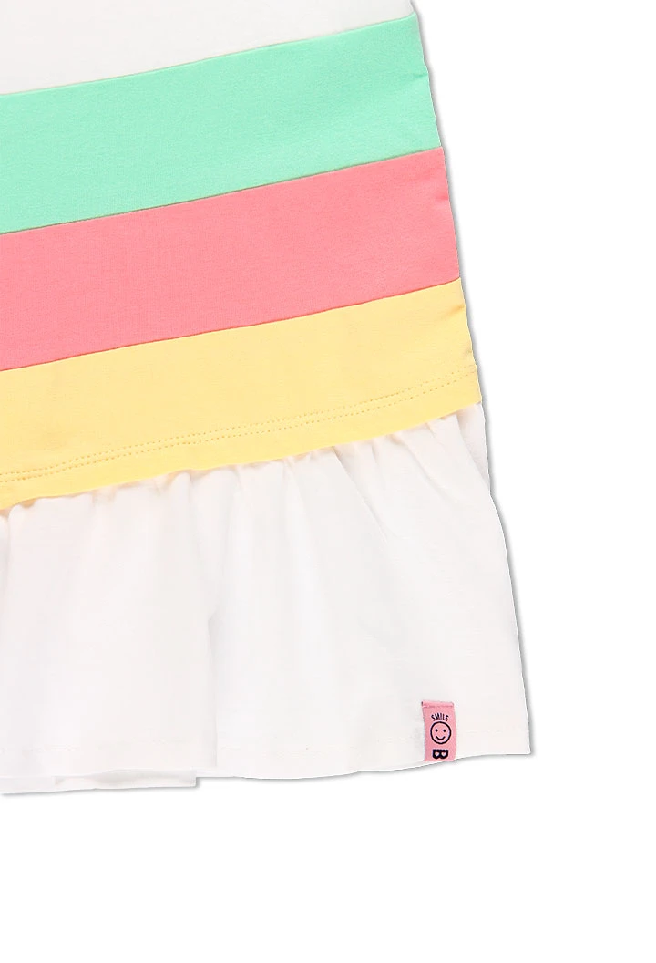 Robe avec bandes pour fille