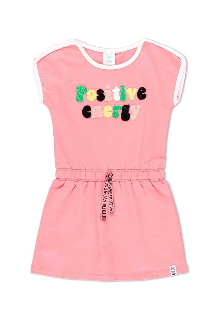 Robe en molleton manche courte pour fille