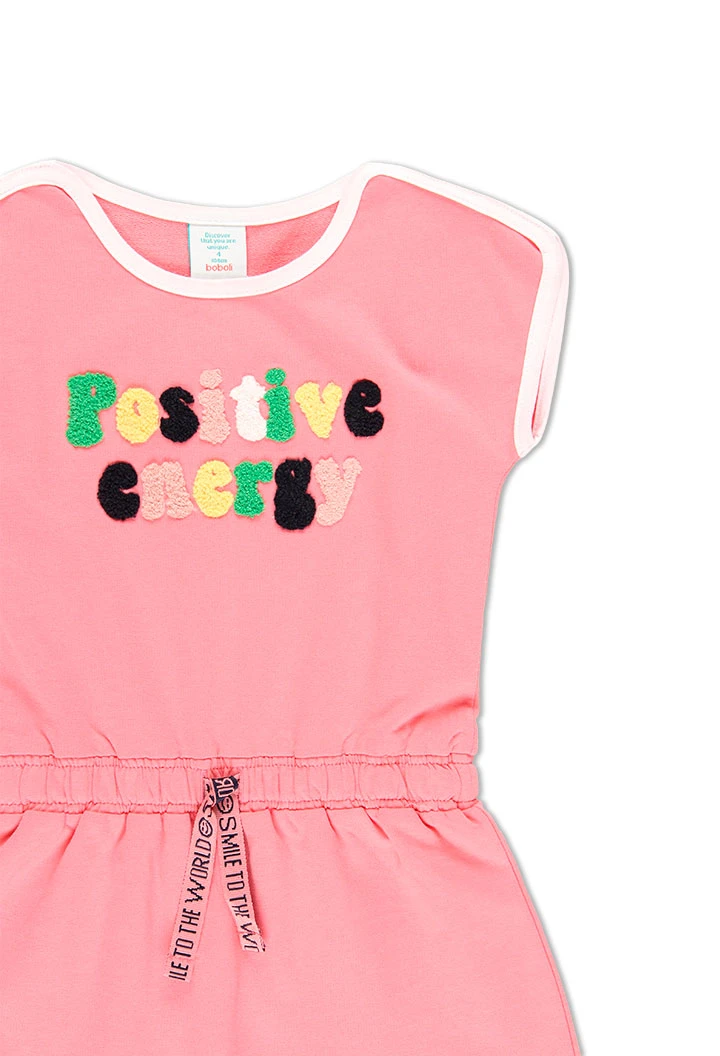 Robe en molleton manche courte pour fille