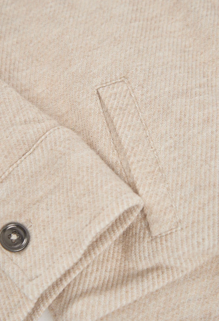 Beiges Strickjacke mit Kapuze für Mädchen
