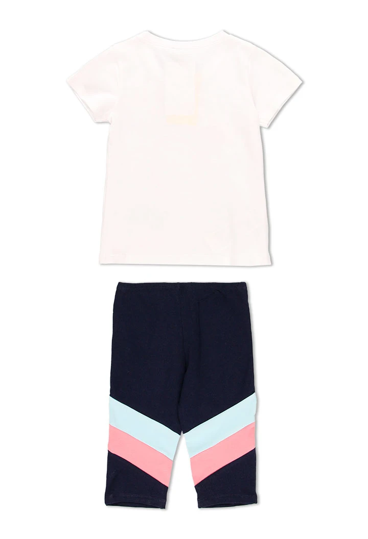 Pack en tricot bi matiere pour fille
