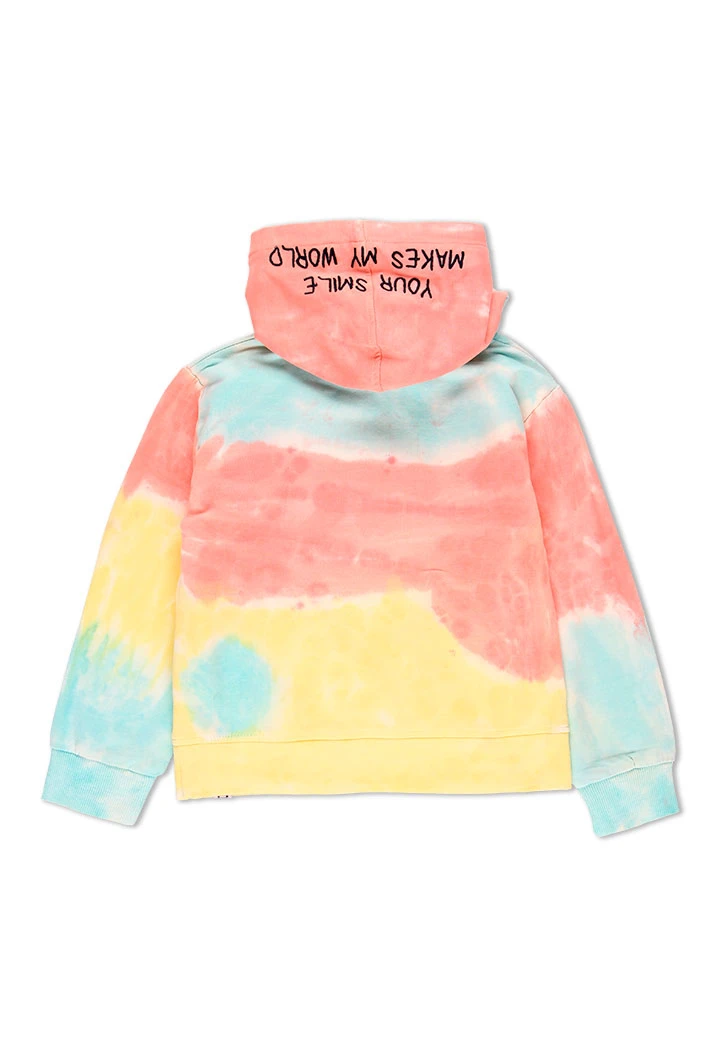 Sweat en molleton teinte pour fille