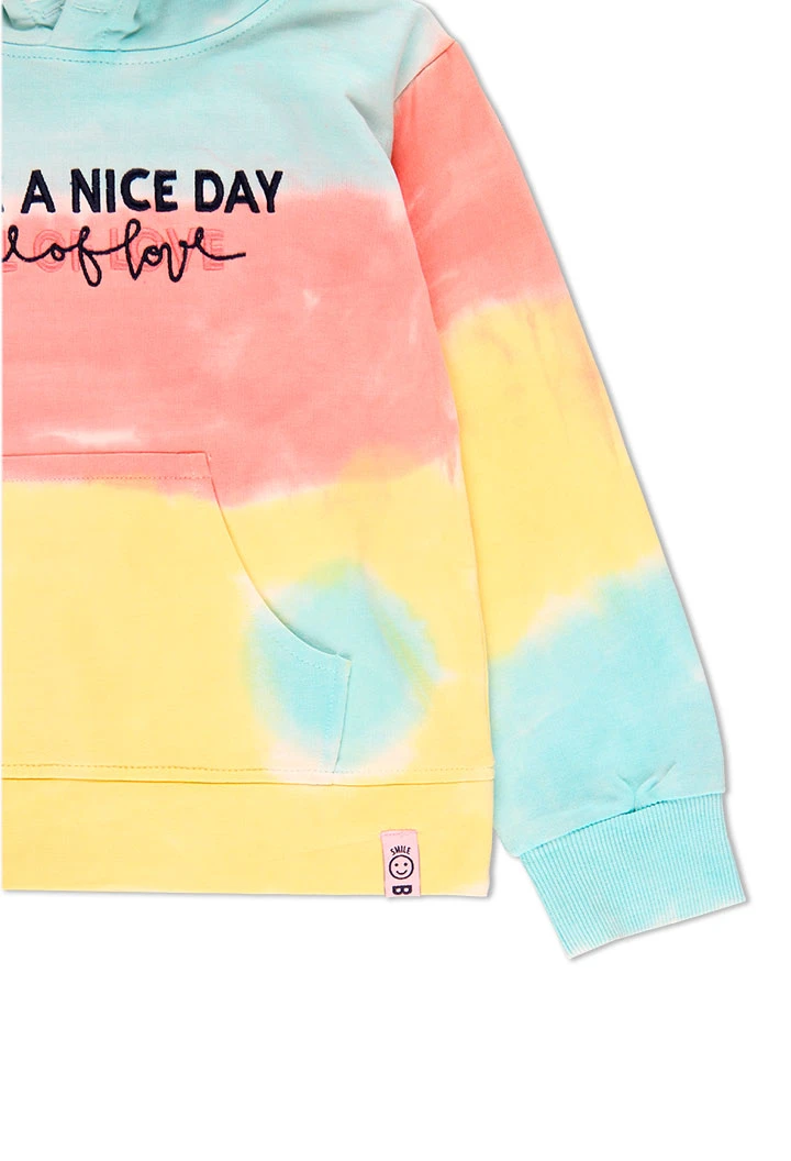 Sweat en molleton teinte pour fille