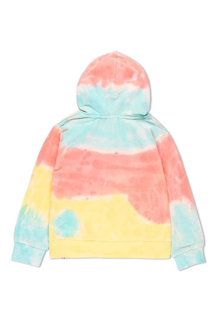 Sweat en molleton teinte pour fille