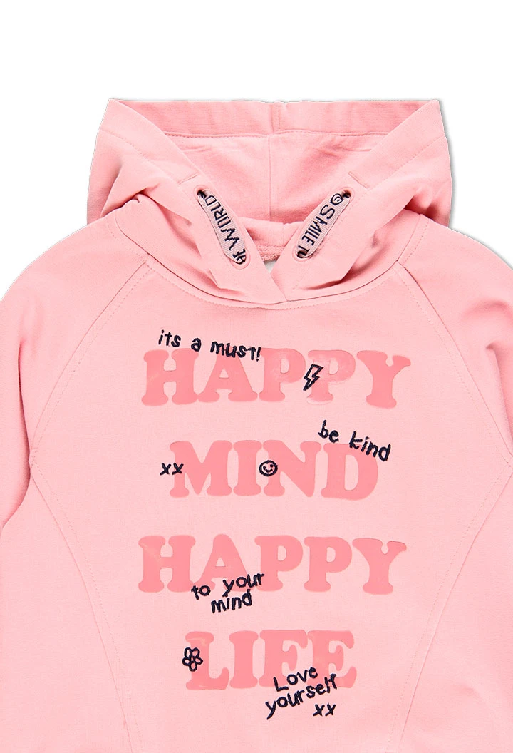 Sweat en molleton avec capuche pour fille