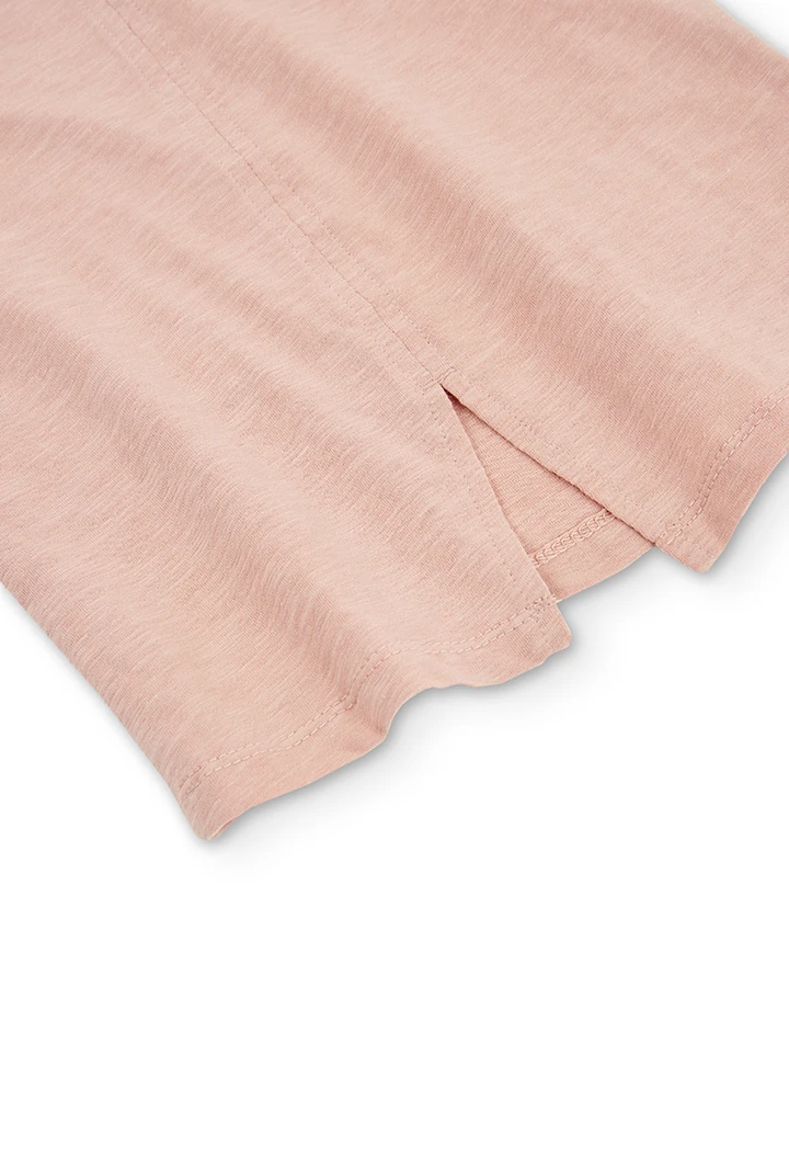 T-Shirt tricot flame "palmiers" pour fille