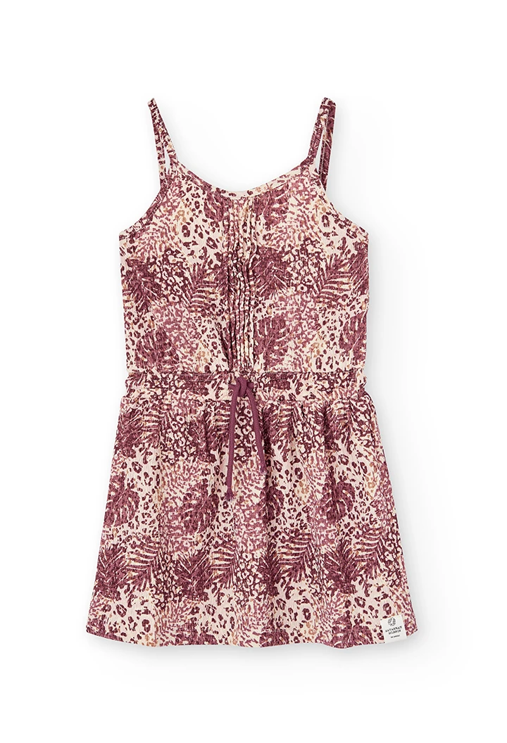 Vestido malha bambula para menina
