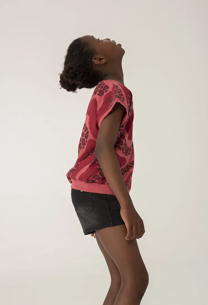 T-Shirt tricot imprimée pour fille