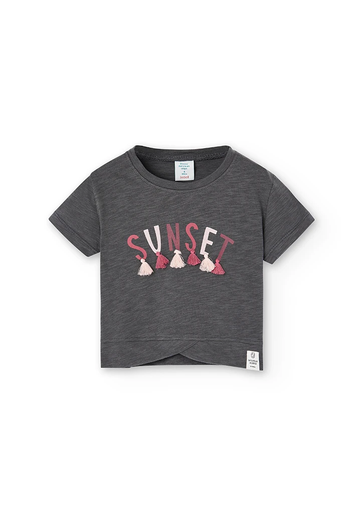Knit t-Shirt flame for girl