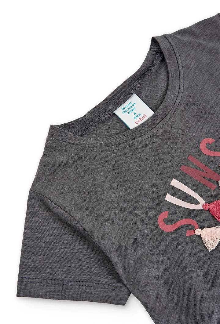 T-Shirt tricot flame pour fille