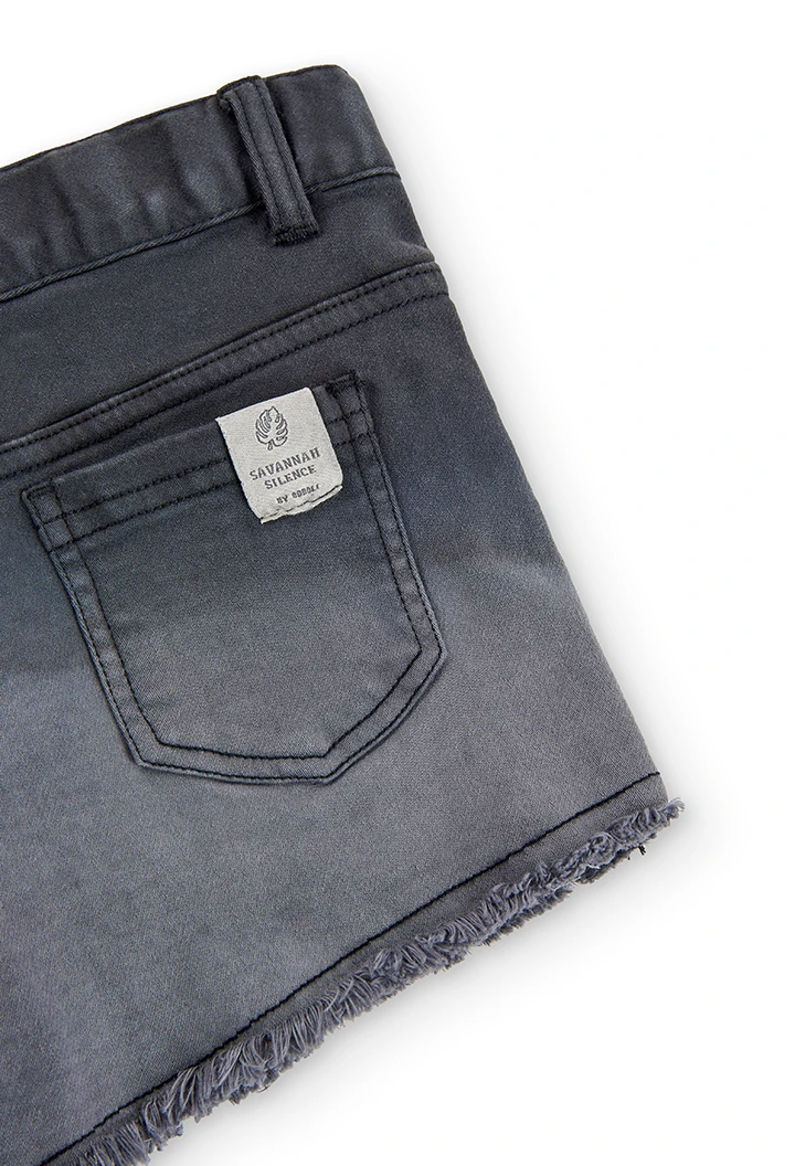 Stretch denim shorts for girl
