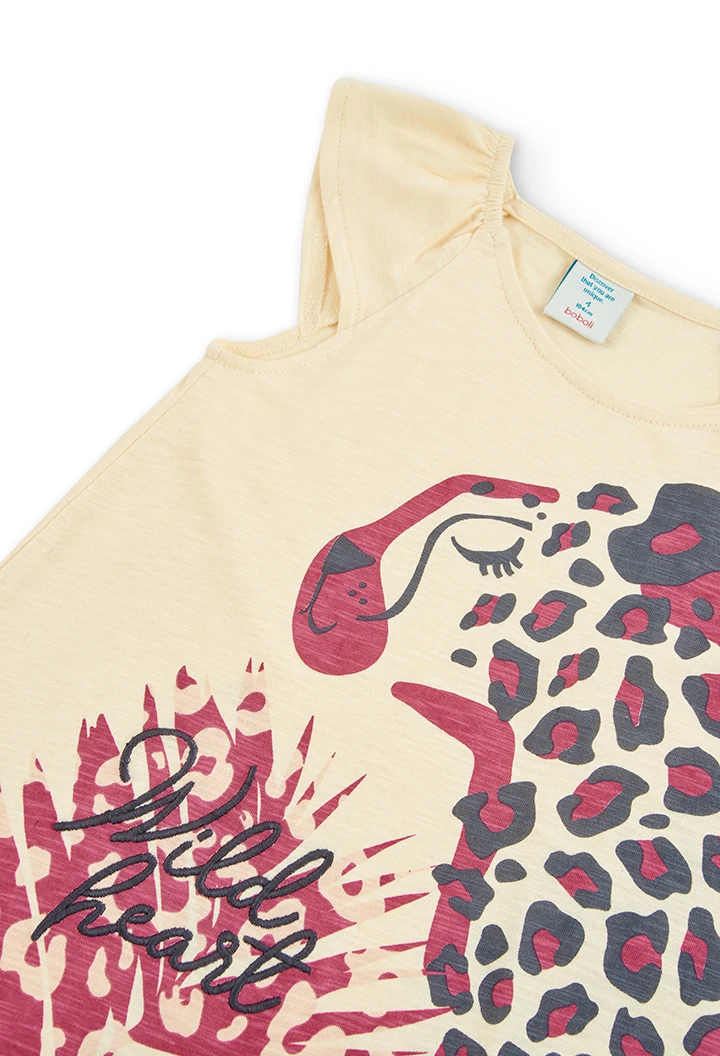 Knit dress flame printed for girl