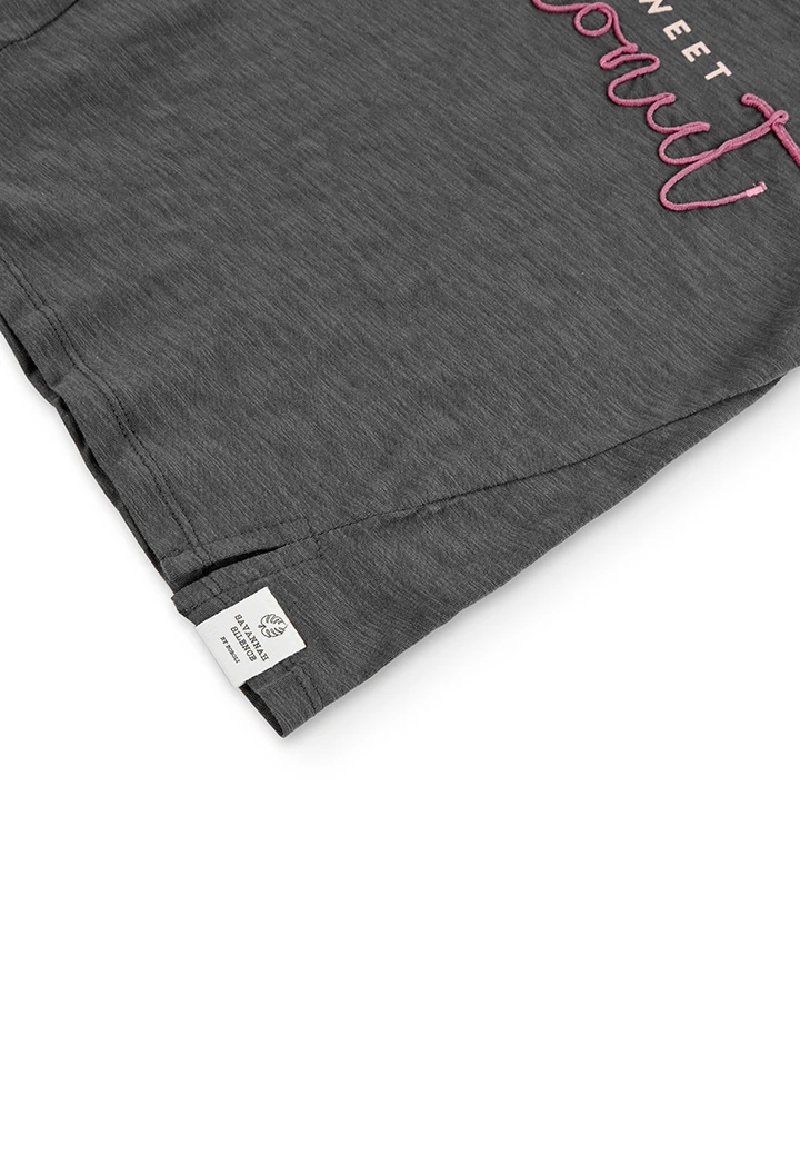 Knit t-Shirt flame for girl
