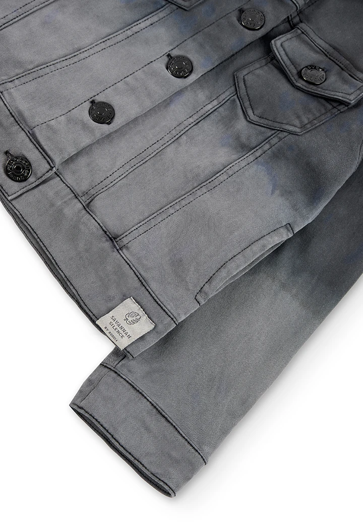 Cazadora denim punto de niña