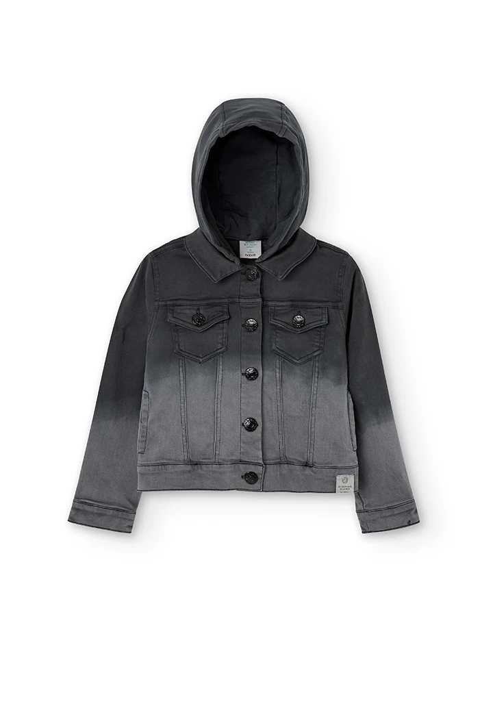 Cazadora denim punto de niña