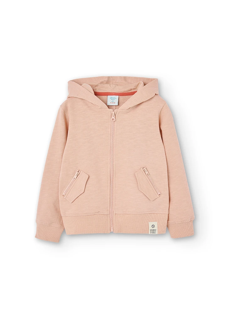 Chaqueta felpa flamé de niña