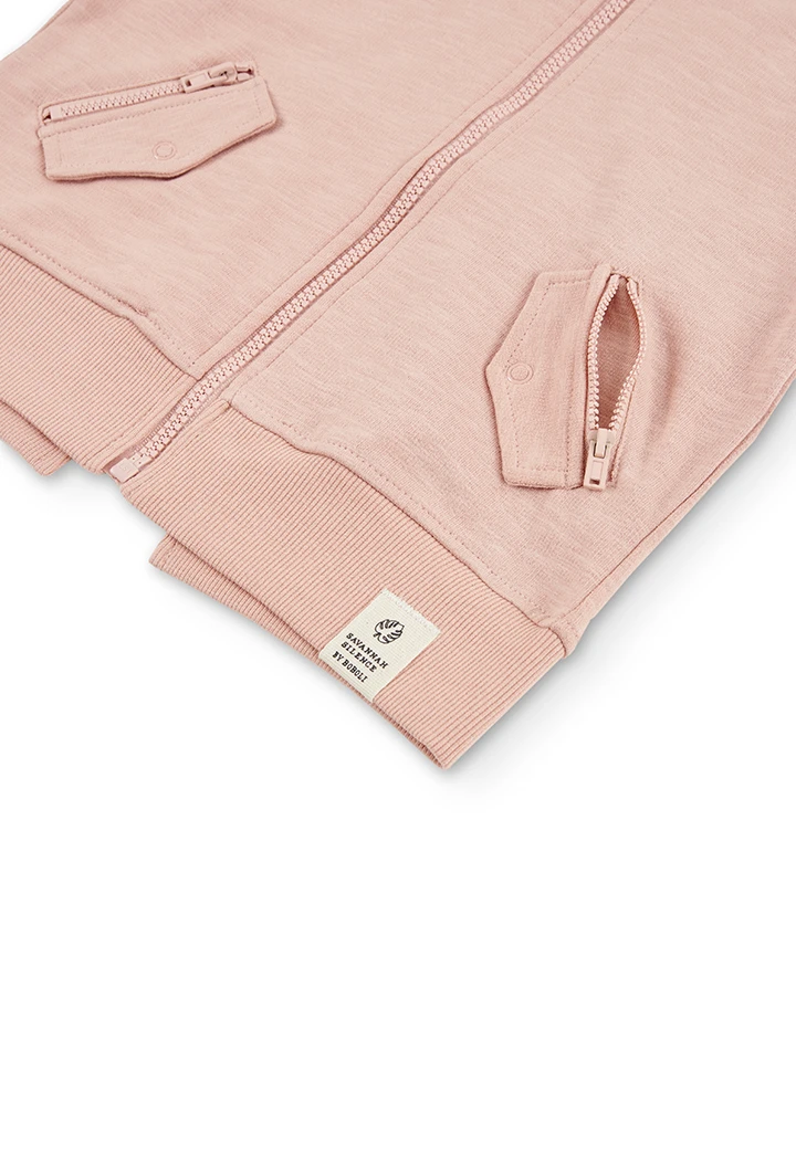 Fleece jacket flame for girl