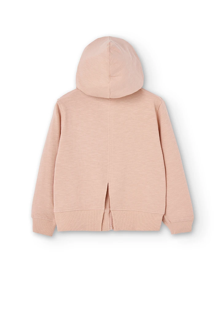 Chaqueta felpa flamé de niña