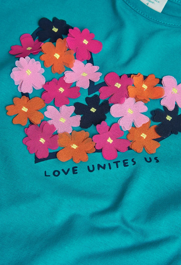Knit t-Shirt \"heart\" for girl
