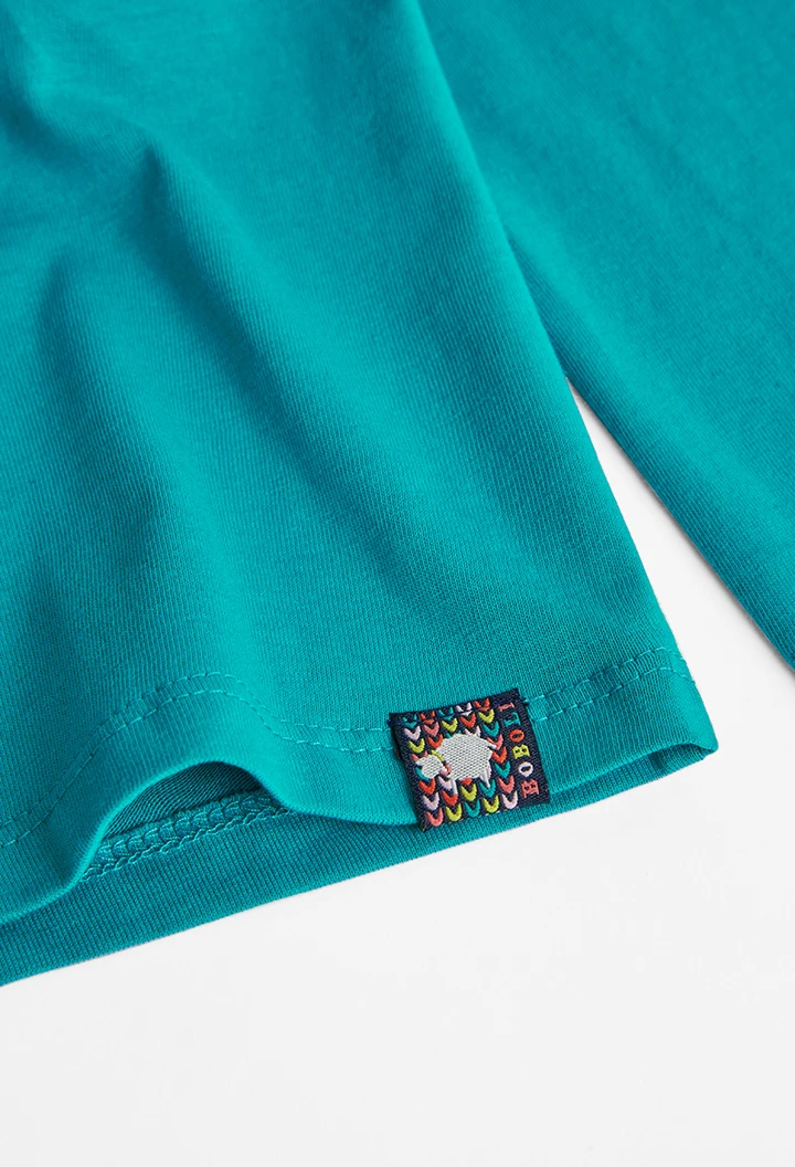 Camiseta punto bordado "corazón" de niña